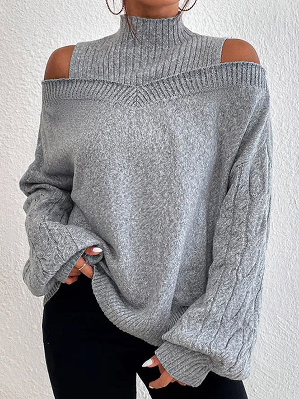 Bonnie™ - Off-Shoulder Cutout Knit Sweater