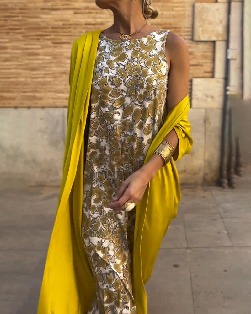 Sofia™ - Chic Long Dress with Complimentary Cardigan (GIFT)