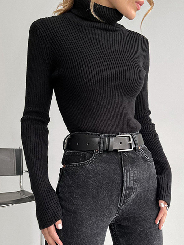 Celeste™ - Ribbed Turtleneck Knit Sweater