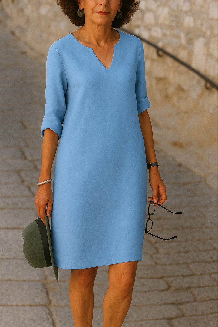 Claudia™ - Sophisticated V-Neck Dress