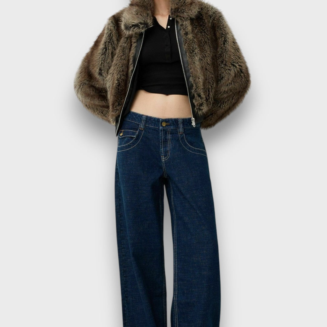Amelia™ - Urban Chic Short Faux Fur Jacket
