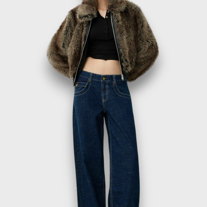 Amelia™ - Urban Chic Short Faux Fur Jacket