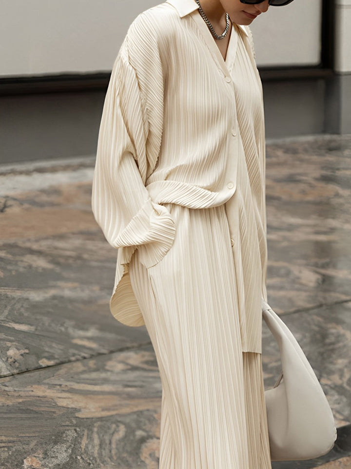 Madison™ - Oversized Leisure Pants Set with Pleated Pockets