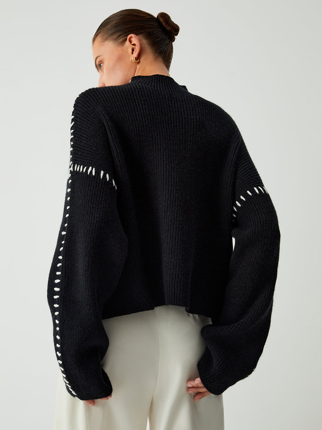 Chloe™ - Relaxed Fit Oversized Mock Neck Sweater