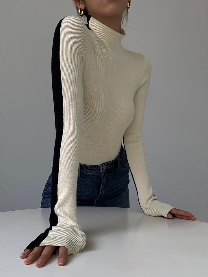 Sophia™ - Reversible Long Sleeve Knit Top with Dual-Tone Design