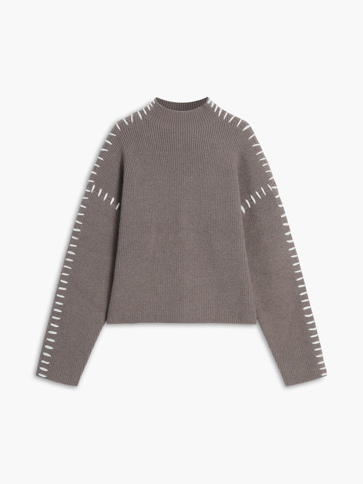 Chloe™ - Relaxed Fit Oversized Mock Neck Sweater