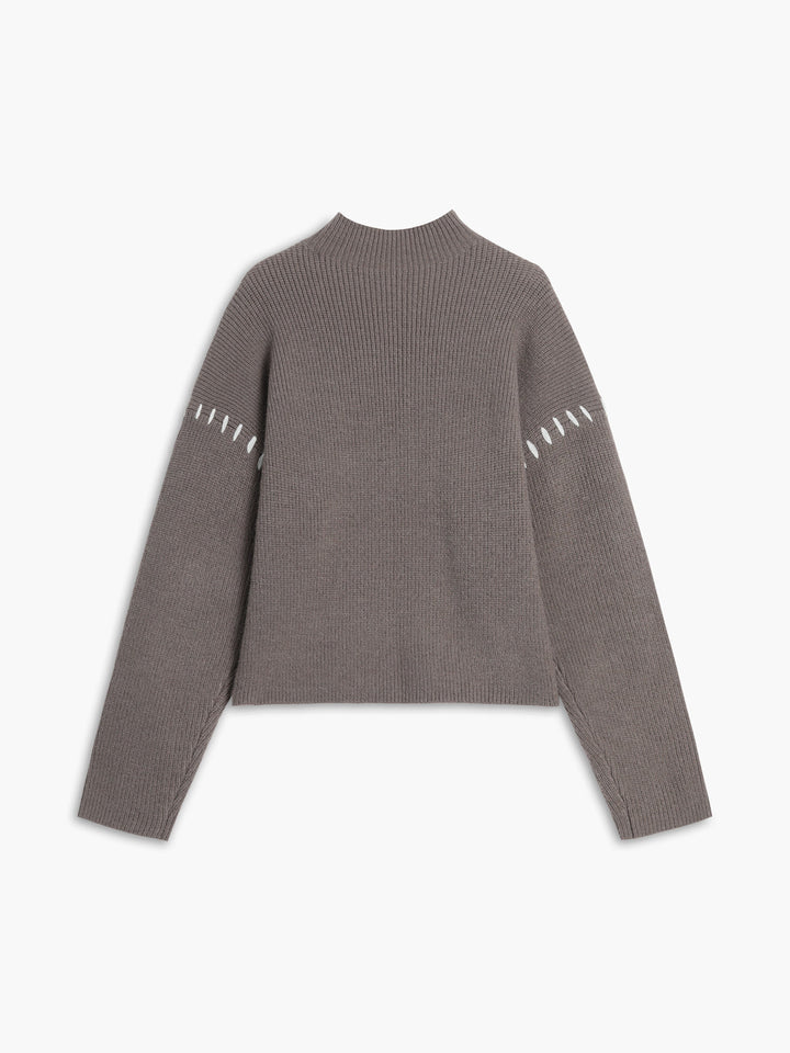 Chloe™ - Relaxed Fit Oversized Mock Neck Sweater