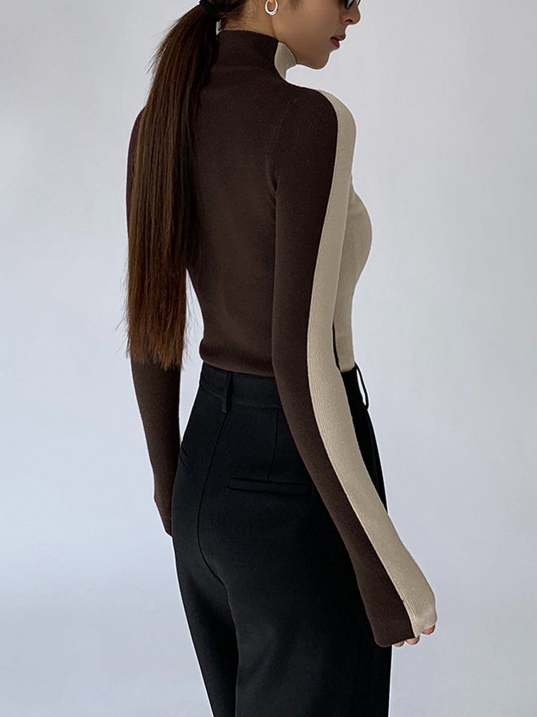 Sophia™ - Reversible Long Sleeve Knit Top with Dual-Tone Design