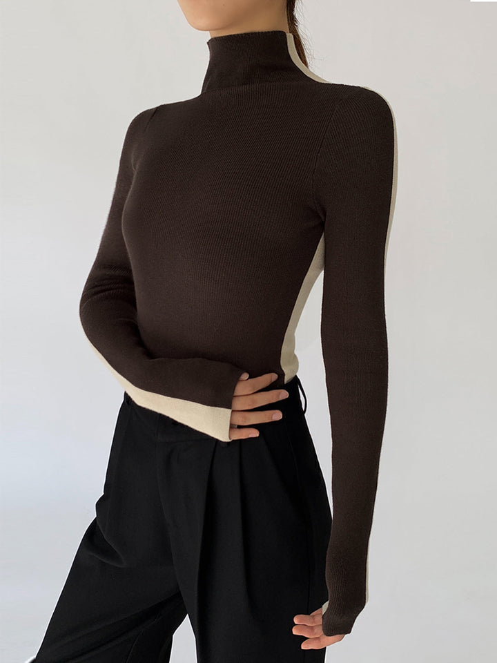 Sophia™ - Reversible Long Sleeve Knit Top with Dual-Tone Design