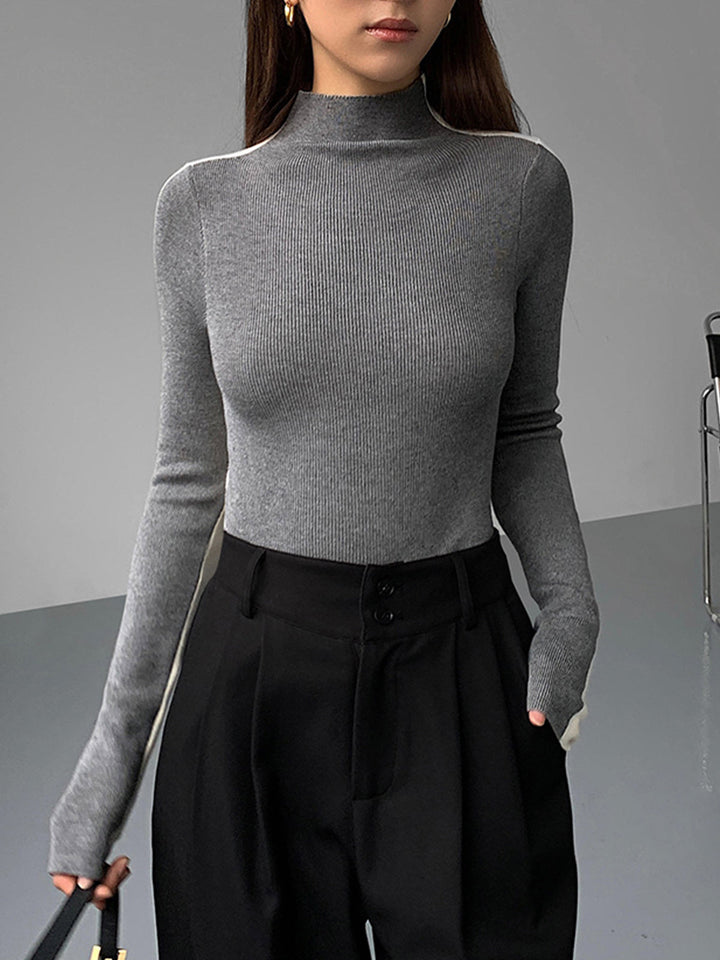 Sophia™ - Reversible Long Sleeve Knit Top with Dual-Tone Design