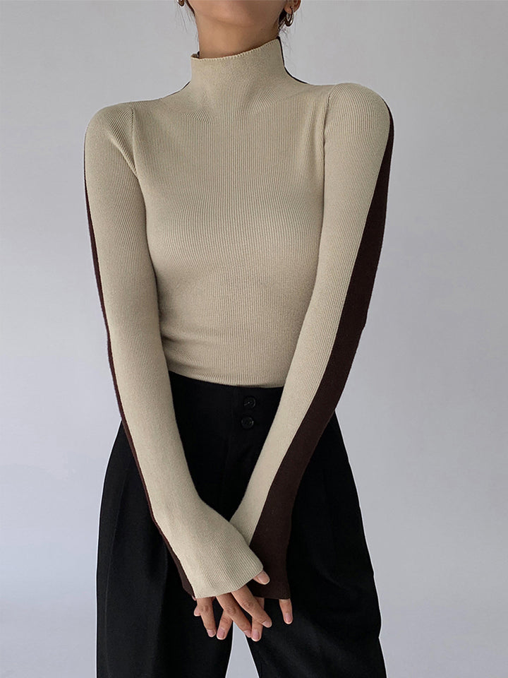 Sophia™ - Reversible Long Sleeve Knit Top with Dual-Tone Design