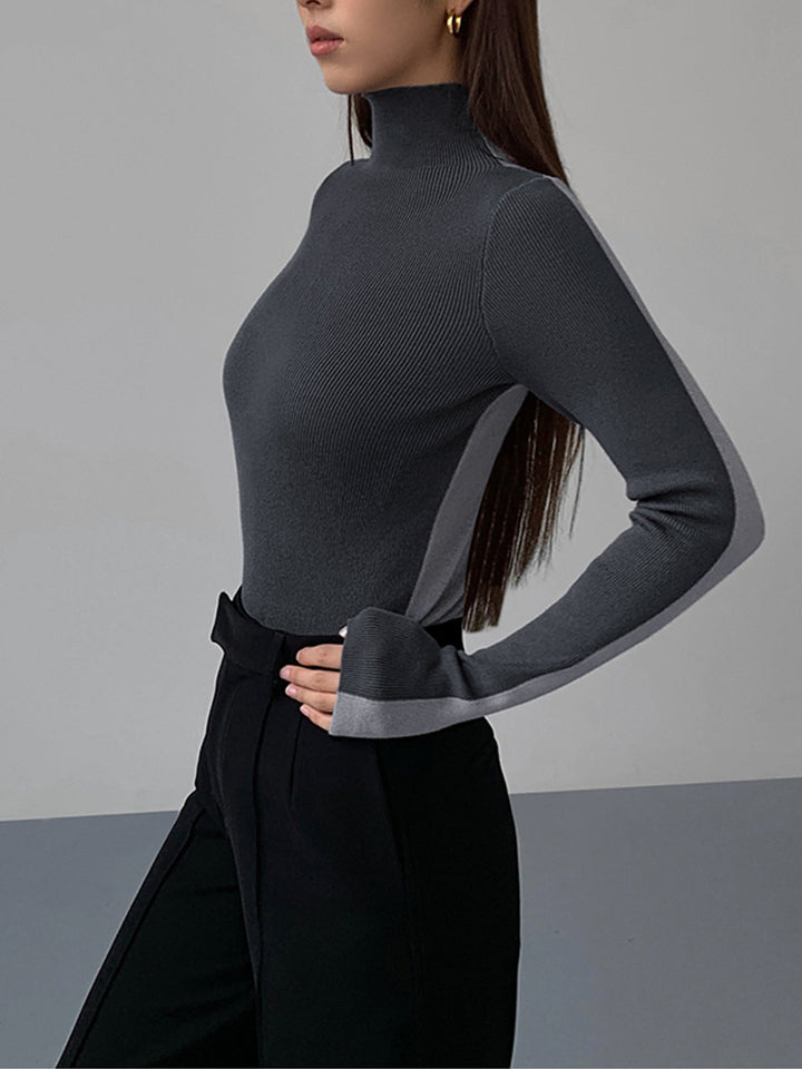 Sophia™ - Reversible Long Sleeve Knit Top with Dual-Tone Design