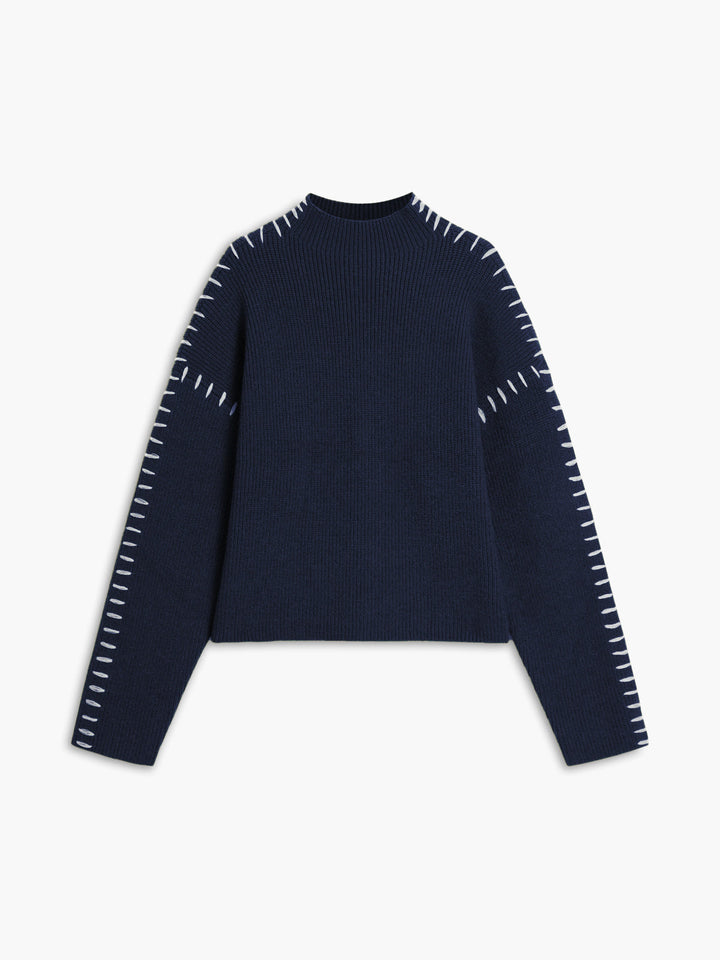Chloe™ - Relaxed Fit Oversized Mock Neck Sweater