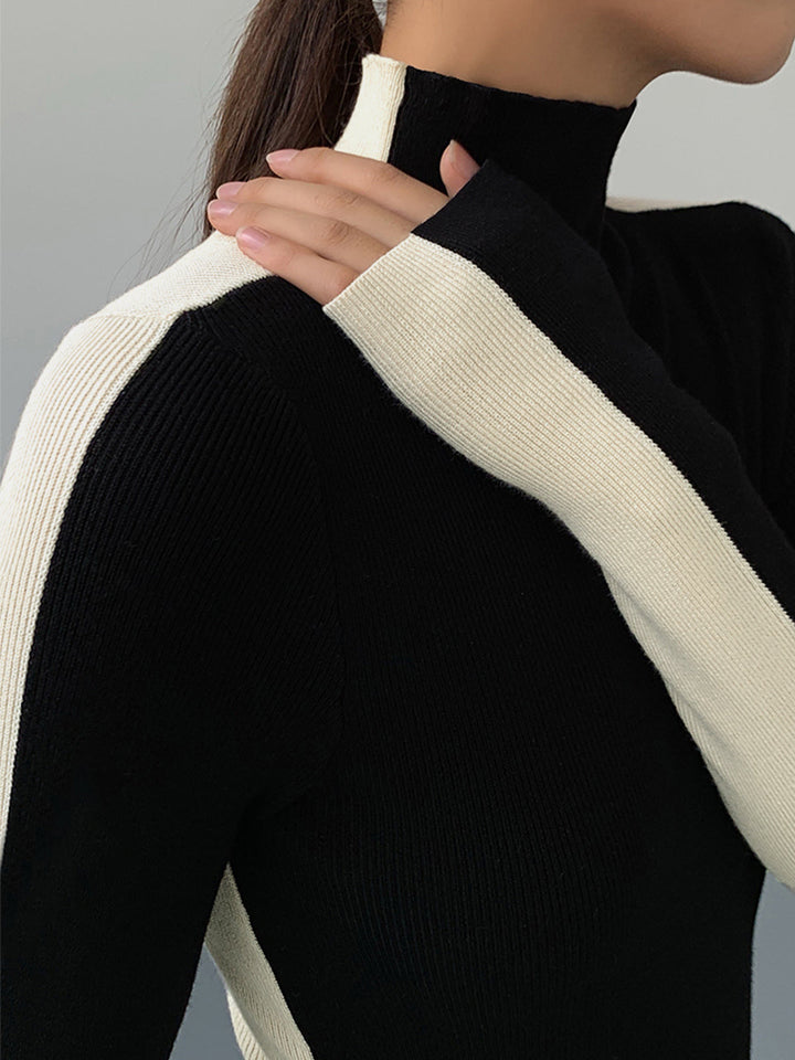 Sophia™ - Reversible Long Sleeve Knit Top with Dual-Tone Design