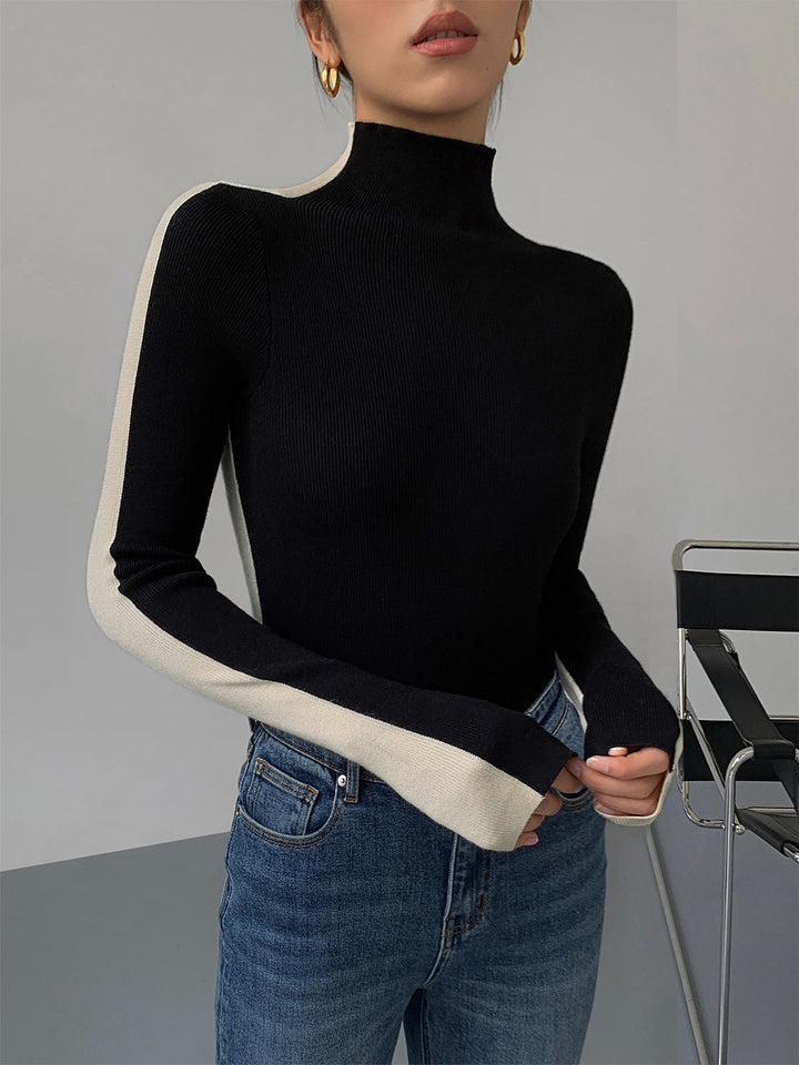 Sophia™ - Reversible Long Sleeve Knit Top with Dual-Tone Design