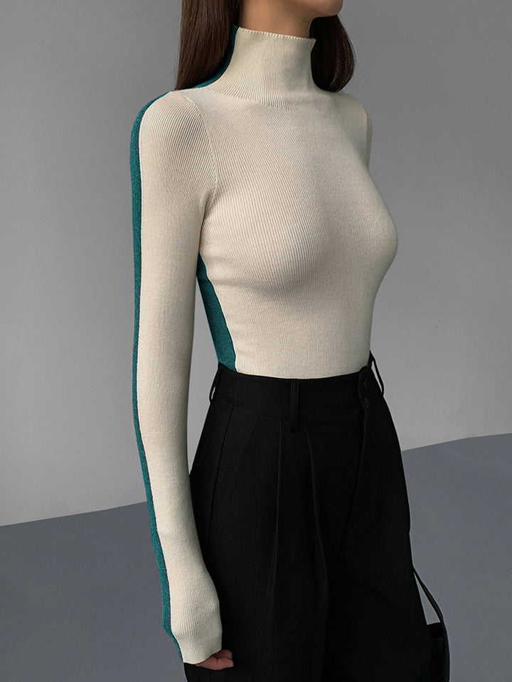 Sophia™ - Reversible Long Sleeve Knit Top with Dual-Tone Design