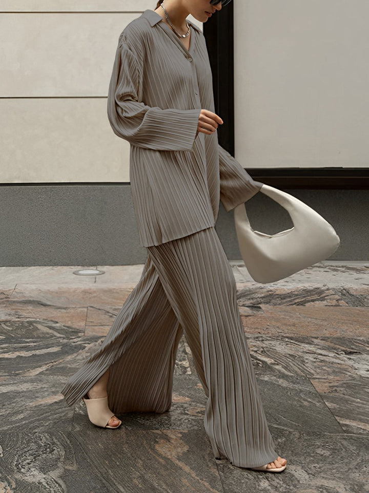 Madison™ - Oversized Leisure Pants Set with Pleated Pockets