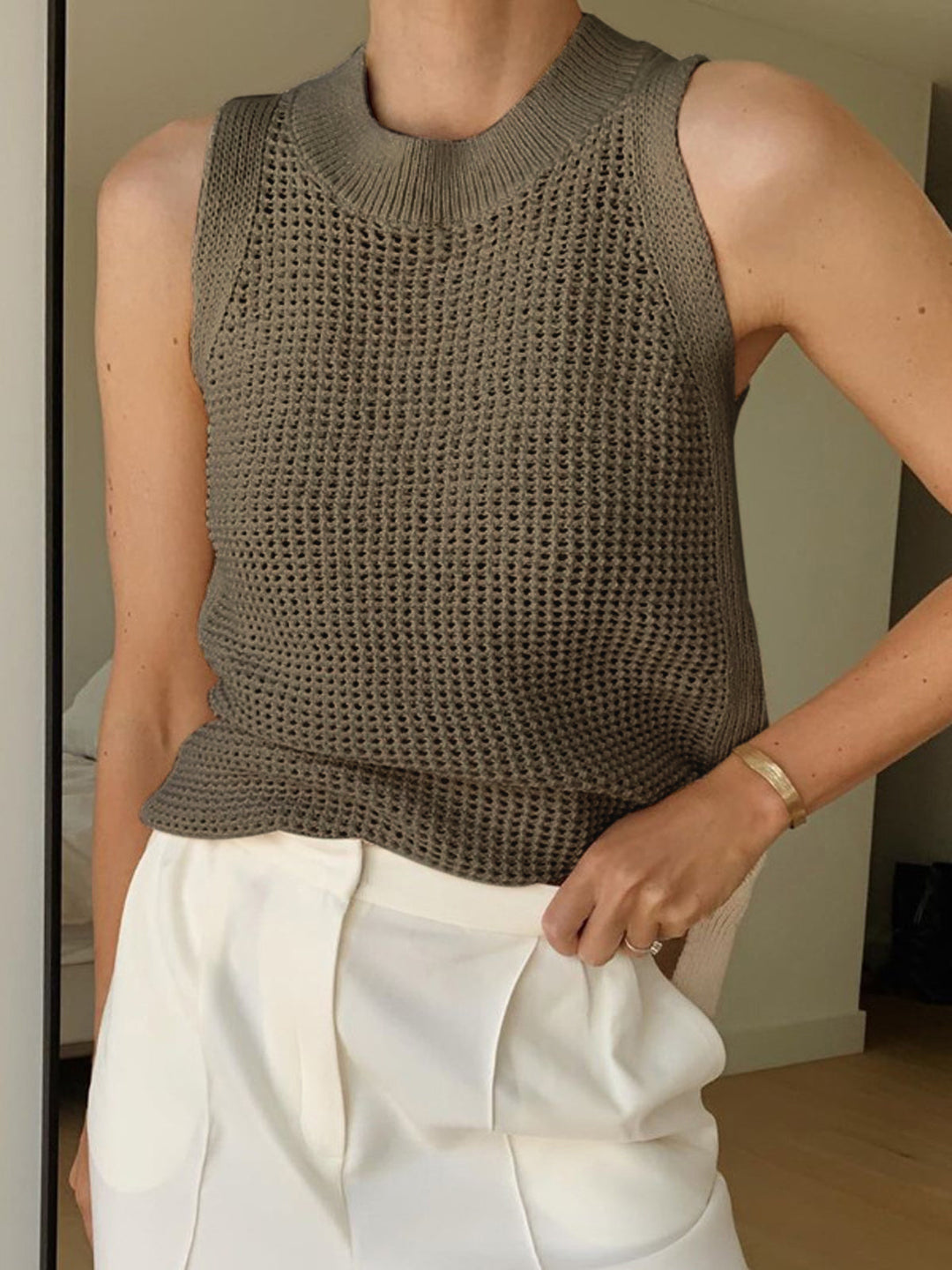 Emma™ - Lightweight Knit Tank Top with Hollow Design for Effortless Style