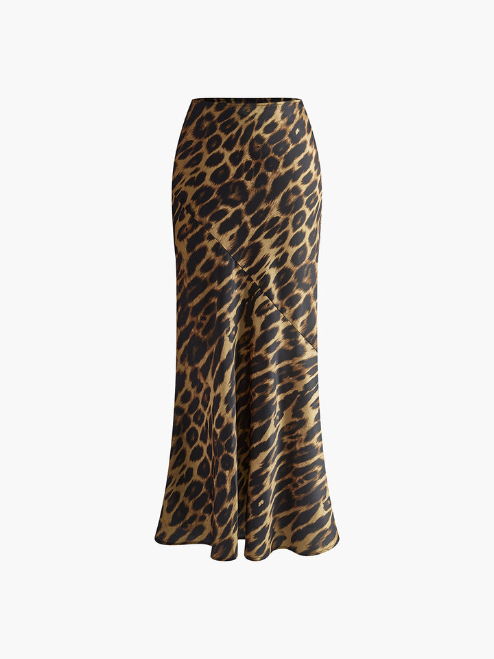 Alice™ - Sleek Leopard Print Maxi Skirt