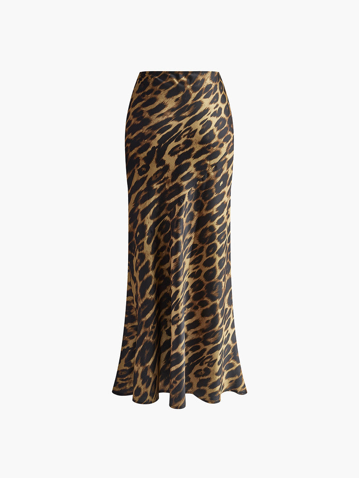 Alice™ - Sleek Leopard Print Maxi Skirt