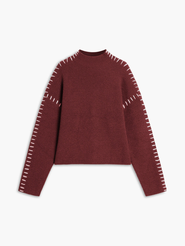Chloe™ - Relaxed Fit Oversized Mock Neck Sweater