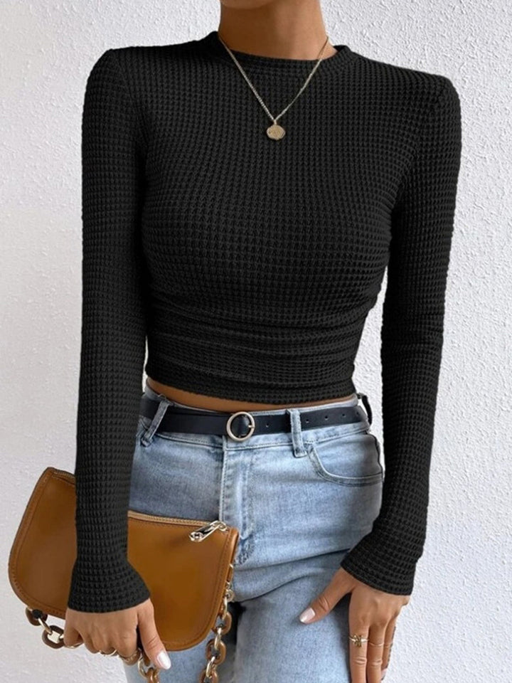 Abigail™ - Sleek Waffle Knit Sweater