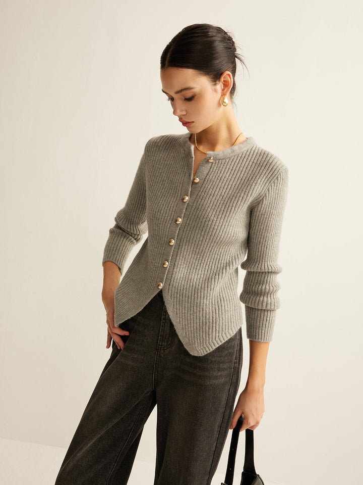 Anna™ - Elegant Button-Down Split Cardigan