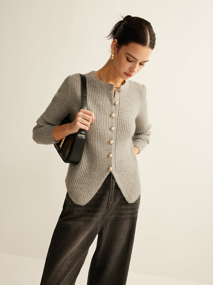 Anna™ - Elegant Button-Down Split Cardigan