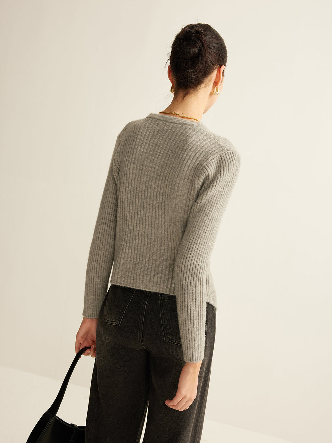 Anna™ - Elegant Button-Down Split Cardigan