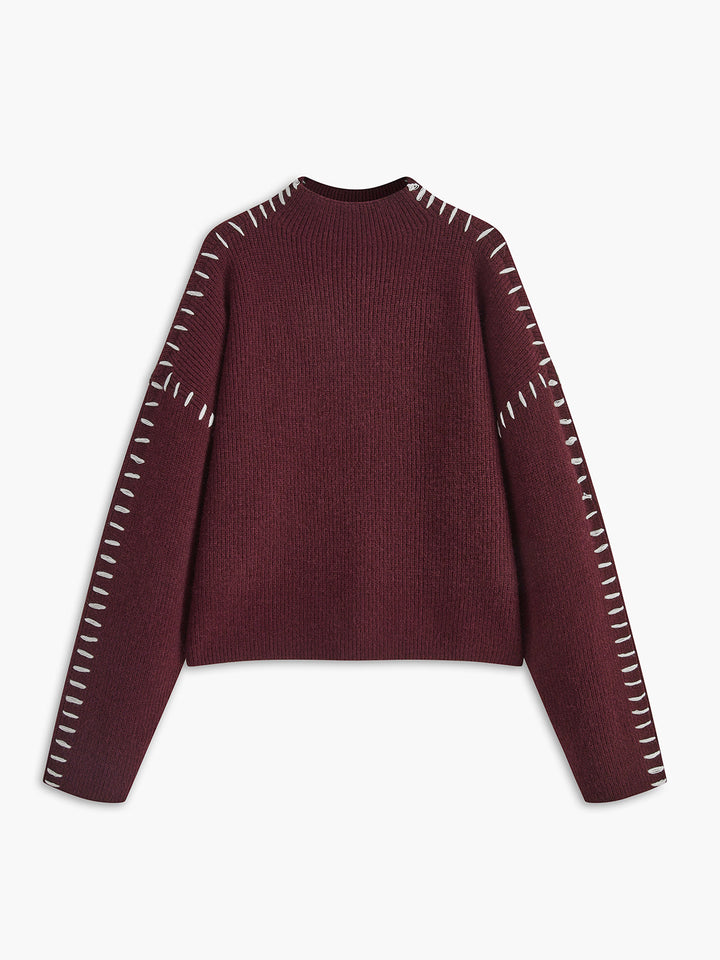 Chloe™ - Relaxed Fit Oversized Mock Neck Sweater