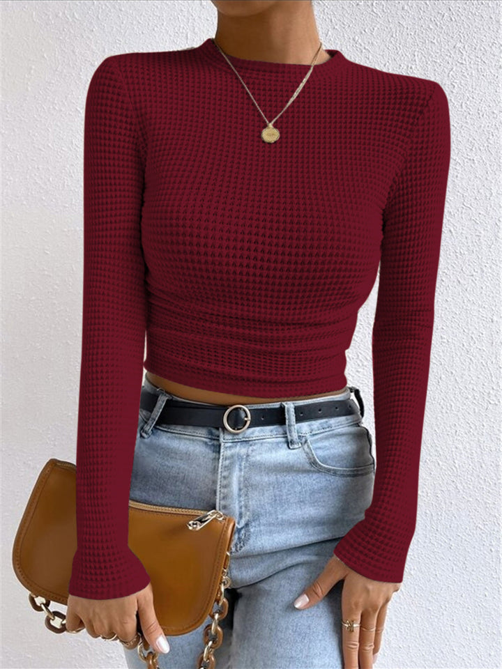 Abigail™ - Sleek Waffle Knit Sweater