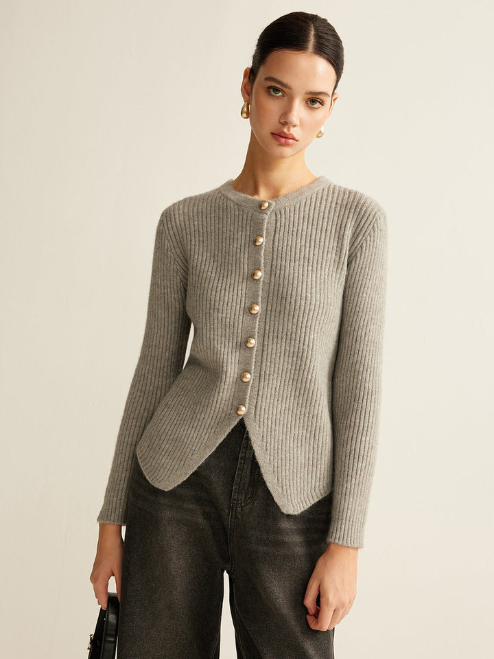 Anna™ - Elegant Button-Down Split Cardigan