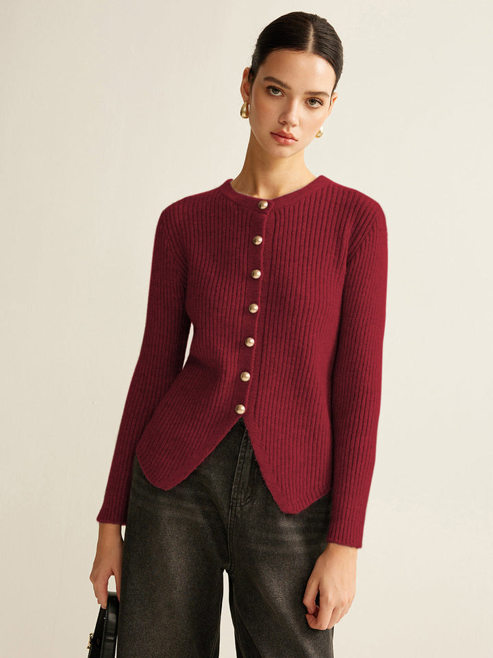Anna™ - Elegant Button-Down Split Cardigan