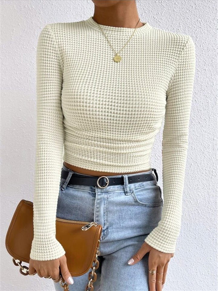 Abigail™ - Sleek Waffle Knit Sweater
