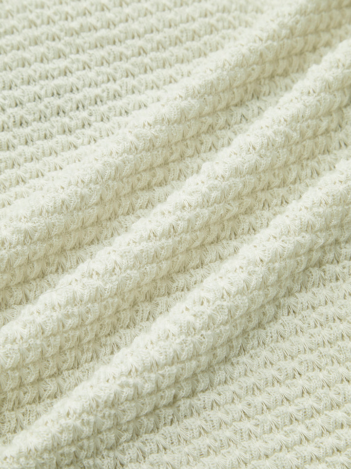 Abigail™ - Sleek Waffle Knit Sweater