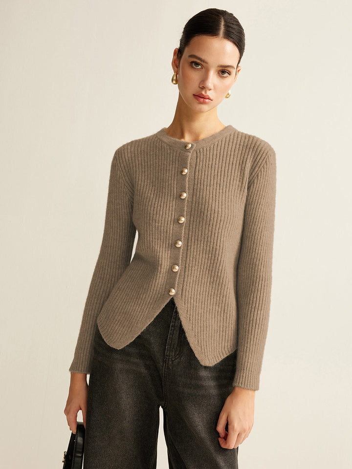 Anna™ - Elegant Button-Down Split Cardigan