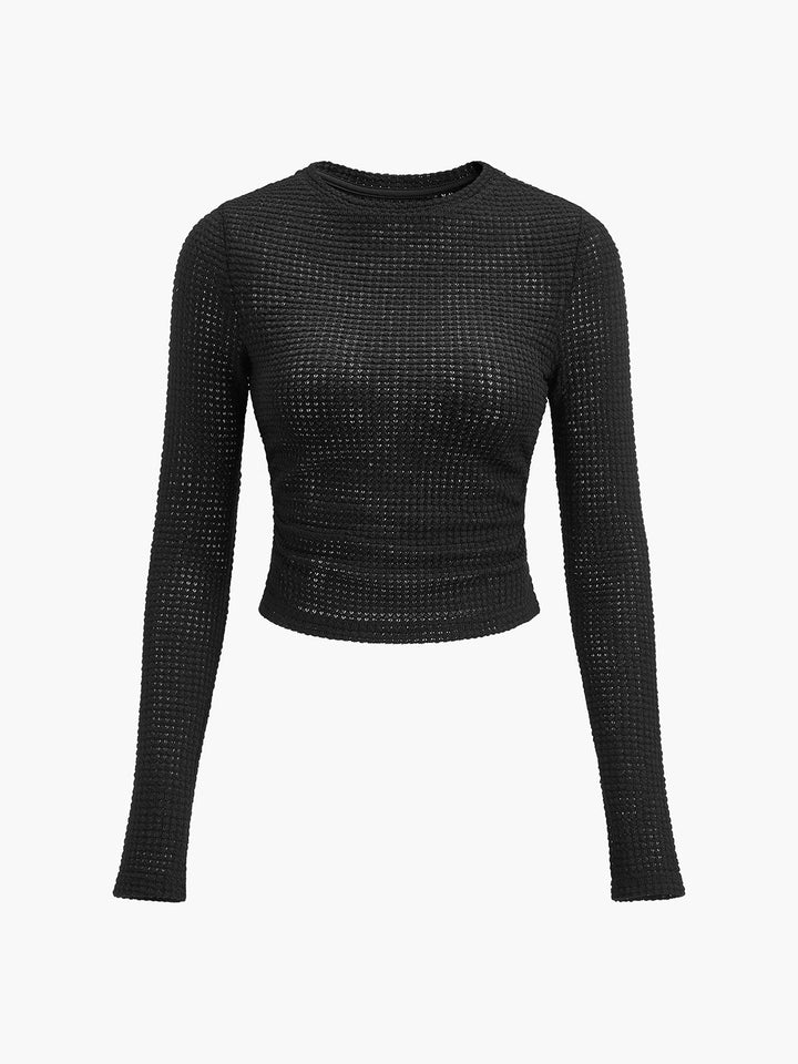 Abigail™ - Sleek Waffle Knit Sweater