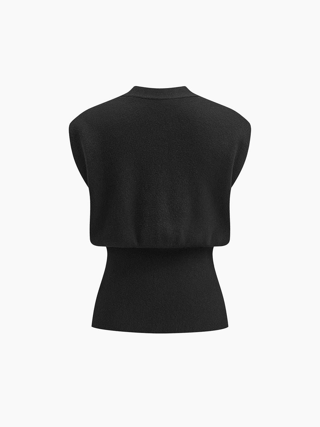 Leah™ - Elegant V-Neck Button-Up Sweater Vest with Chic Details