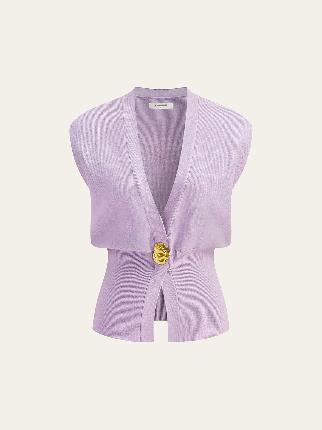Leah™ - Elegant V-Neck Button-Up Sweater Vest with Chic Details