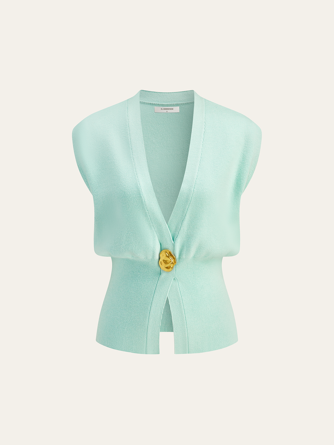 Leah™ - Elegant V-Neck Button-Up Sweater Vest with Chic Details
