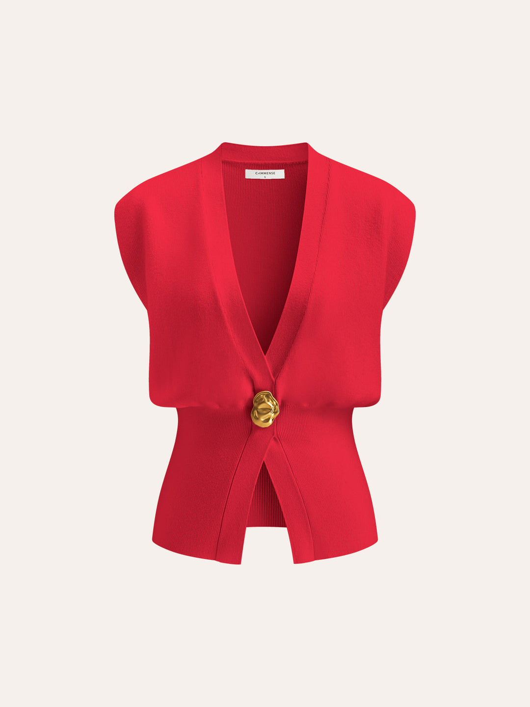 Leah™ - Elegant V-Neck Button-Up Sweater Vest with Chic Details