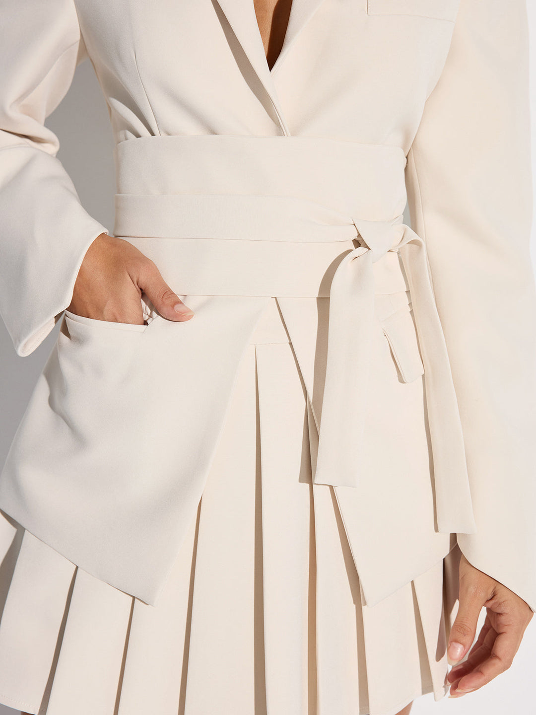 Sarah™ - Chic Blazer with Belted Waist Detail