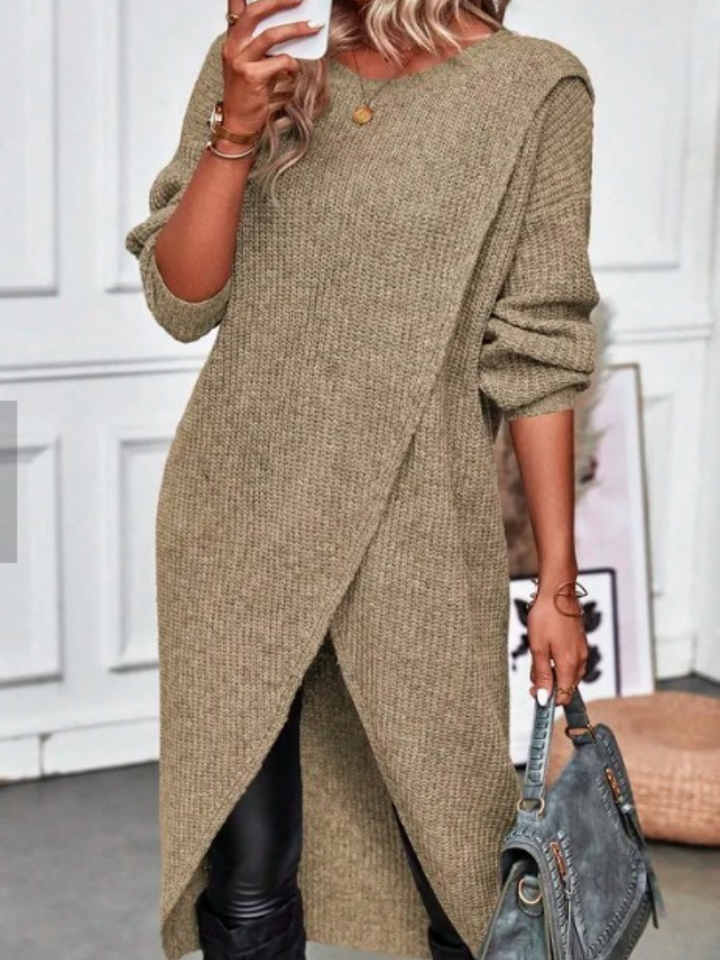 ARIA™ - Cozy Wrap Knit Dress