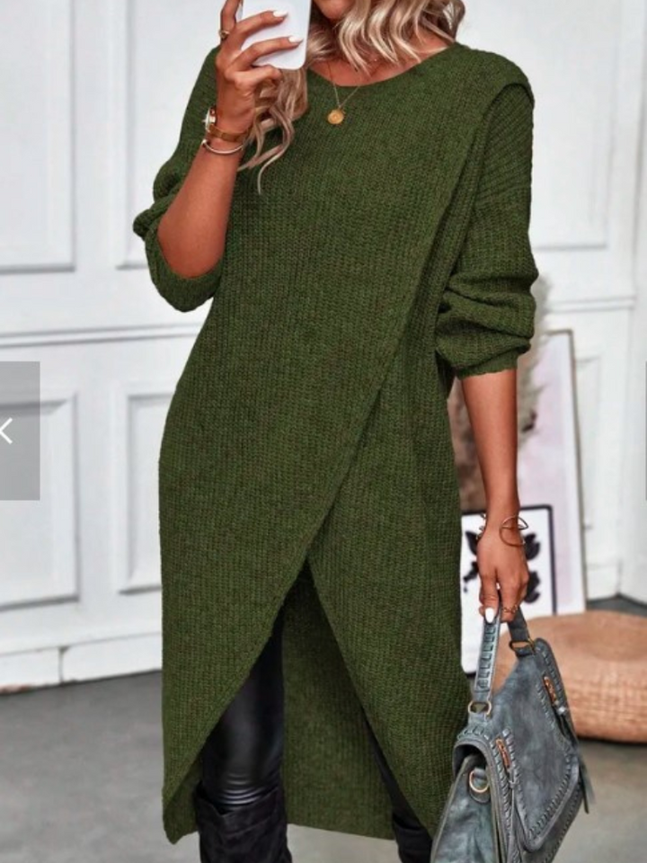 ARIA™ - Cozy Wrap Knit Dress