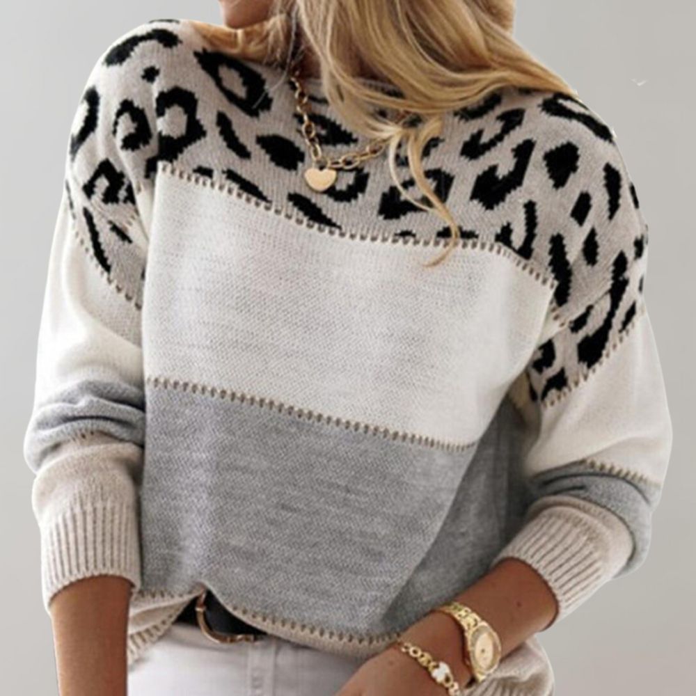 Cheyenne™ - Casual Hoodie with Leopard Print