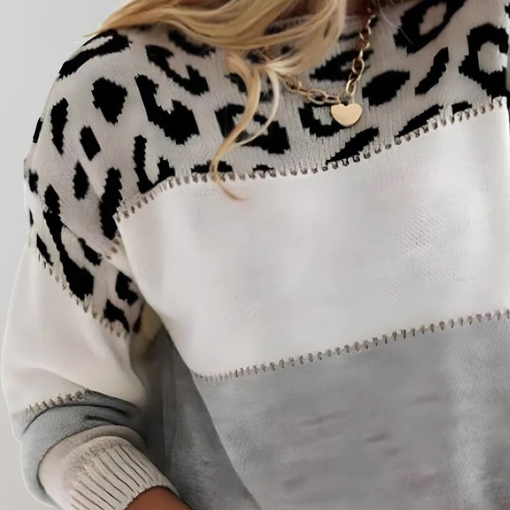 Cheyenne™ - Casual Hoodie with Leopard Print