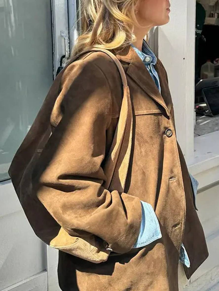 Fiora™ - Luxurious Suede Blazer Jacket