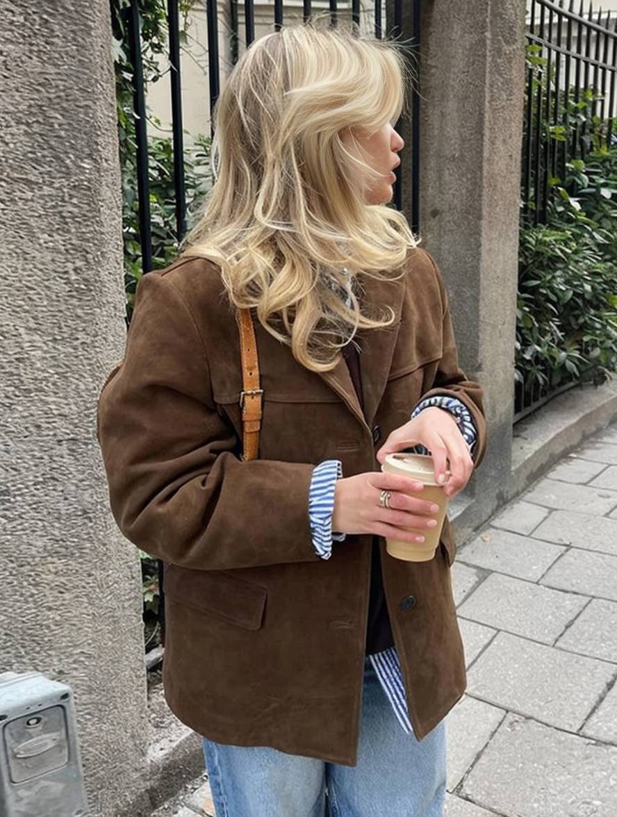Fiora™ - Luxurious Suede Blazer Jacket