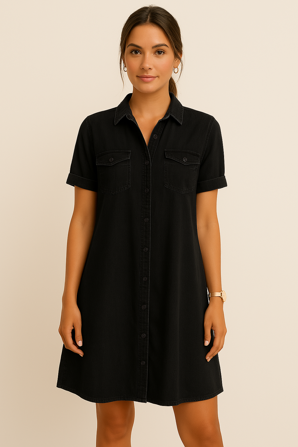 Ivy™ - Effortless Button-Up Dress