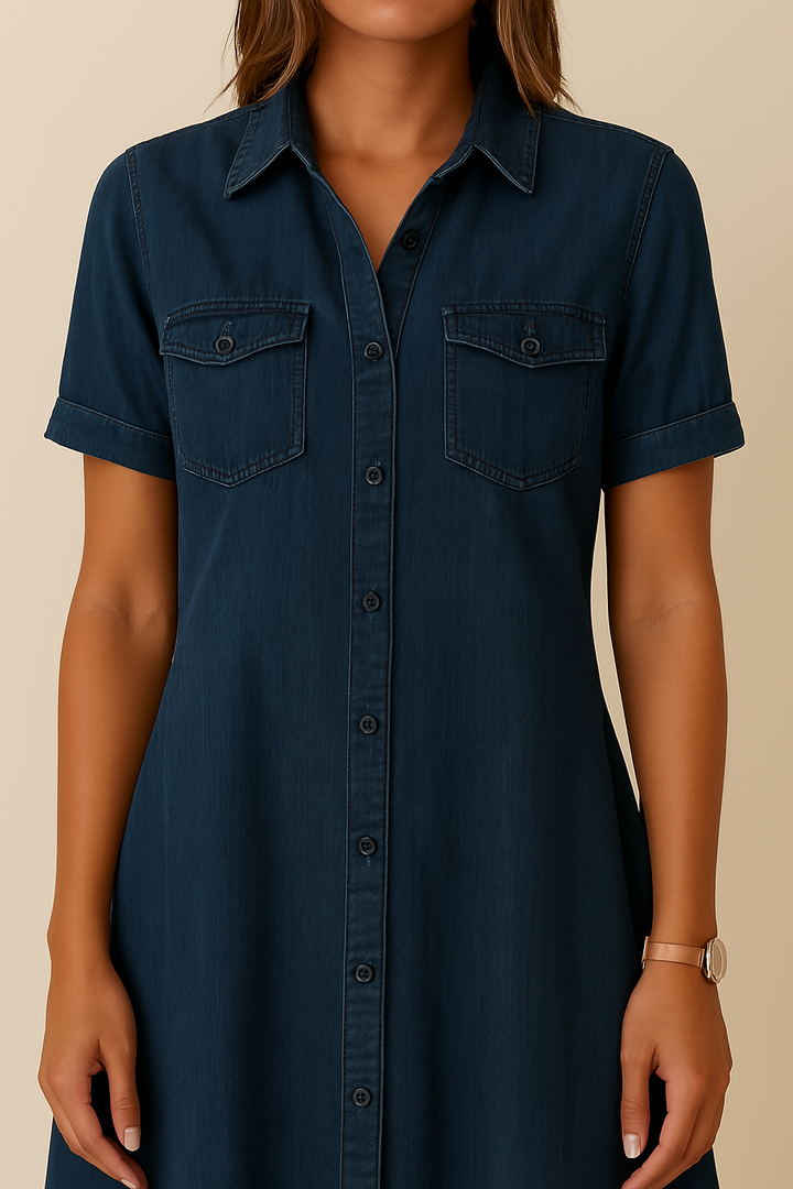 Ivy™ - Effortless Button-Up Dress